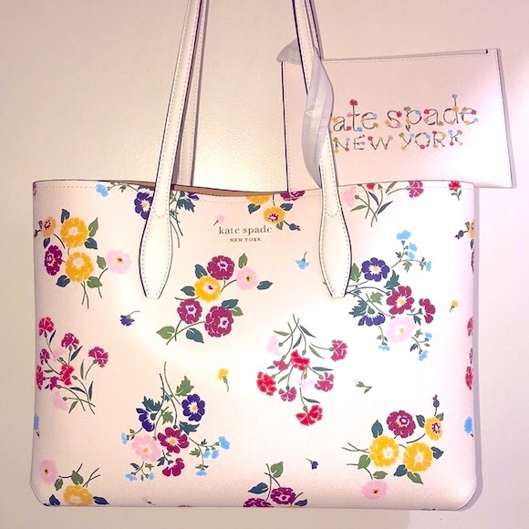 Kate Spade All Day Bouquet Toss Floral Large Tote BNWT - Picture 3 of 9